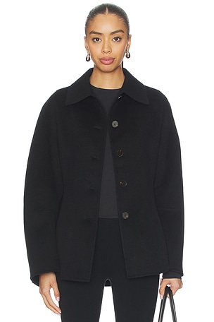 Rohe Sculptural Double-faced Jacket in Black. Size 40. Also
