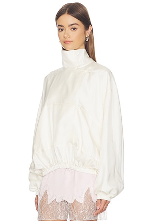 Rohe Silk Blouson Anorak Jacket in Cream