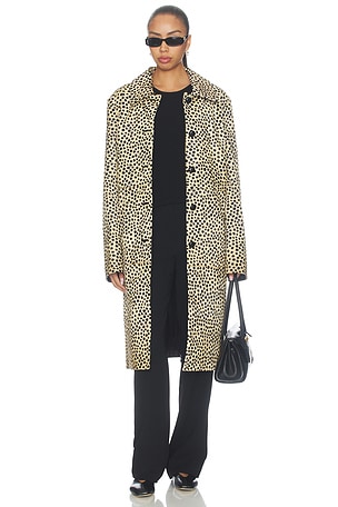 Cheetah Pony Hair Coat in Rohe