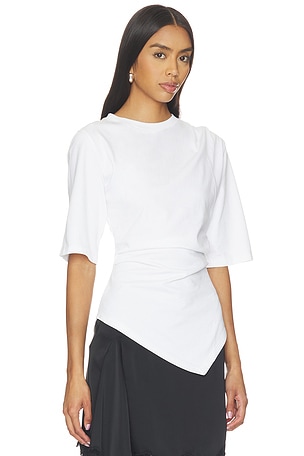 Rohe Reinvented Twisted T-shirt in White. Size 42. Also