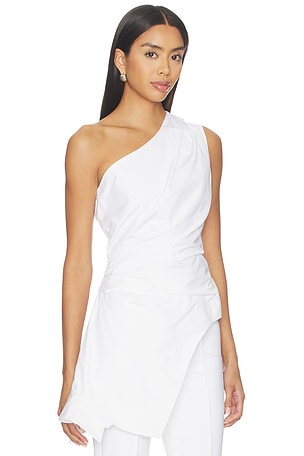 Rohe Reimagined One Shoulder Top in White