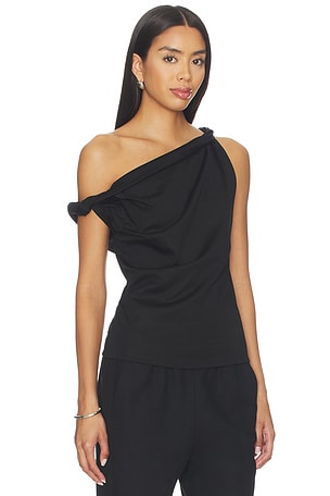 Rohe Sculptural Cotton Silk Top in Black
