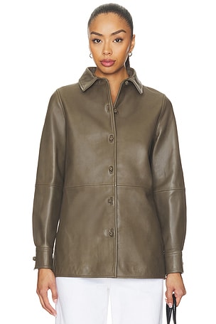 Leather Pankou Closure Overshirt Rohe