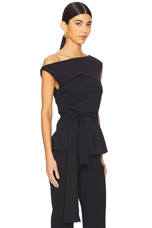 Rohe Off-Shoulder Wrap Top in Black
