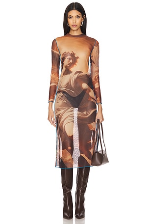 Renaissance Printed Jersey Dress ROKH