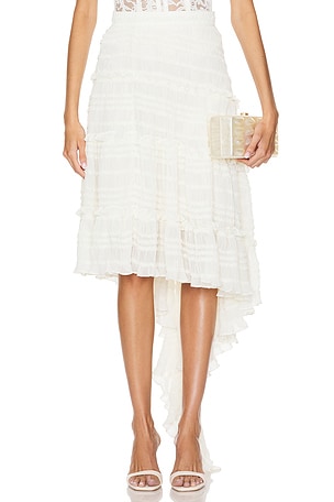 JUPE ASYMMETRICAL LACE TULLE ROKH