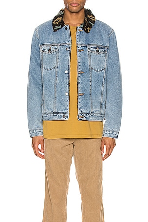 ROLLA'S Denim Sherpa in Polar Blue REVOLVE
