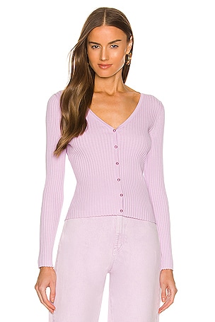 ROLLA'S Classic Rib Cardigan in Lavender | REVOLVE