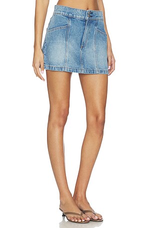 ROLLA'S JUPE COURTE 90S en Denim Moyen