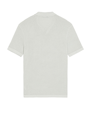 Rhone Coastal Johnny Collar Polo in Light Grey. Size S. Also