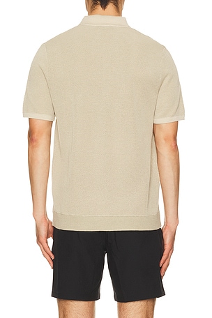 Rhone Mercer Knit Polo in Brown