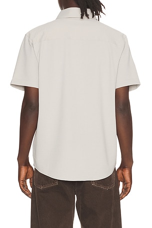 Rhone Commuter Seersucker Shirt in Grey