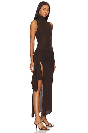 Ronny Kobo Crystal Dress in Brown