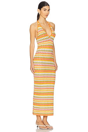 Ronny Kobo Yael Knit Dress in Orange