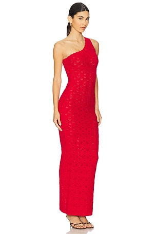 Ronny Kobo Zelda Knit Dress in Red