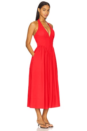 Ronny Kobo Filippa Dress in Burnt Orange