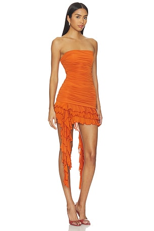 Ronny Kobo Ginara Dress in Orange. Size XS. Also