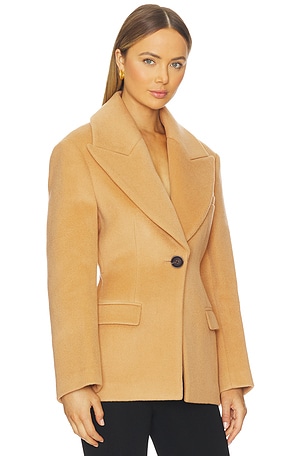 Ronny Kobo Calla Short Coat in Tan