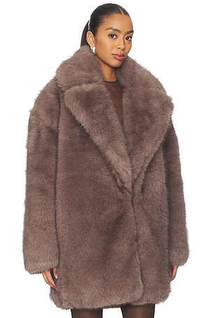 Ronny Kobo Fonzee Coat in Taupe