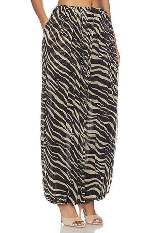 Ronny Kobo PANTALON LARGE RENIER en Noir & Blanc