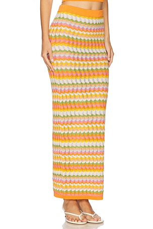 Ronny Kobo Wilkins Knit Skirt in Orange
