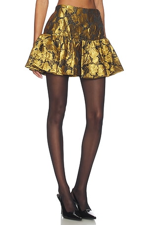 Ronny Kobo Stormi Skirt in Metallic Gold
