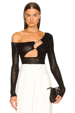 Ronny Kobo Flay Knit Top in Black | REVOLVE