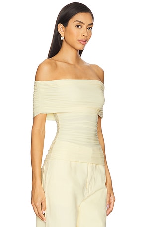 Ronny Kobo Blanchet Top in Yellow