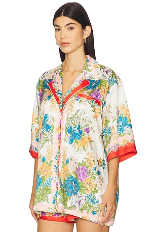 Ronny Kobo Rinaldi Top in Cream,Blue