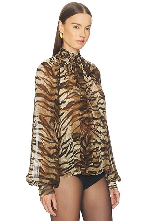 Ronny Kobo Zenia Top in Brown