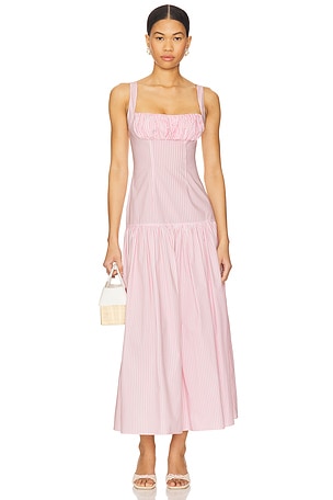 VESTIDO DE CINTURA CAÍDA Rowen Rose $838 NUEVO