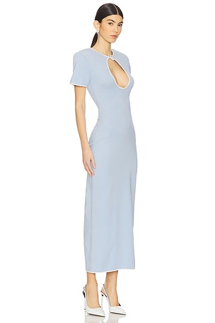 Rowen Rose Cut Out Maxi Dress in Baby Blue