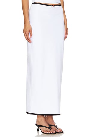 Rowen Rose Long Skirt in White