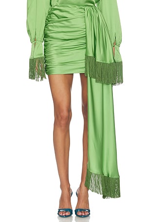 Fringe Drape Mini Skirt Rowen Rose