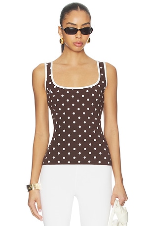 Rowen Rose x REVOLVE Polka Dots Tank Top in Brown