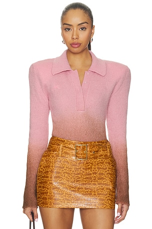 Long Sleeve Polo Top Rowen Rose