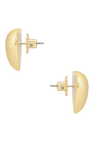 Roxanne Assoulin The Puffy Heart Stud Earrings in Metallic Gold