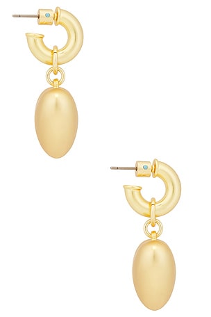Roxanne Assoulin The Puffy Heart Earrings in Metallic Gold