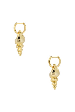 Roxanne Assoulin Conch Earrings in Metallic Gold