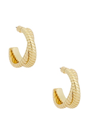 Double Cobra Hoop Earrings Roxanne Assoulin