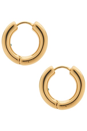 Roxanne Assoulin Triple Tube Huggie Earrings in Metallic Gold