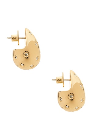Roxanne Assoulin Twinkle Tear Drop Earrings in Metallic Gold