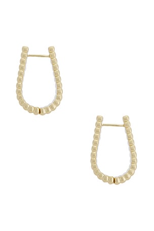 Roxanne Assoulin Ribbed Earrings in Metallic Gold