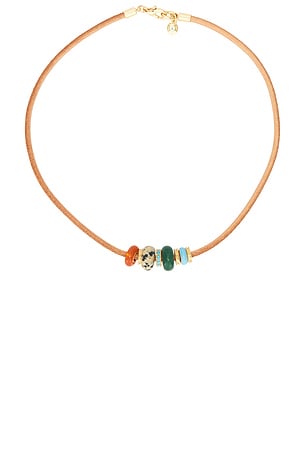 Semi Slider Leather Cord Necklace Roxanne Assoulin