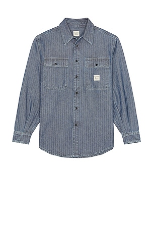 Shirt Time Off Recycled Indigo Chevron Rinse Roy Roger's x Dave's New York