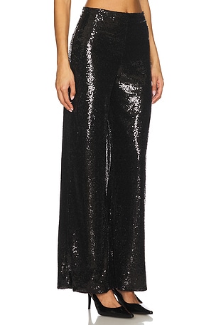 Ripley Rader Sequin Wide Leg Pant in Black. Size 3 (M). Also