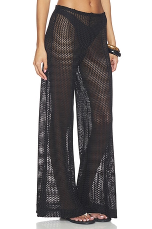 Ripley rader fishnet wide leg pant en color negro