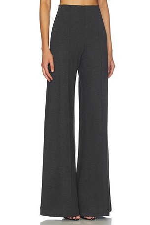 Ripley Rader Ponte Knit Long Wide Leg Pant in Charcoal