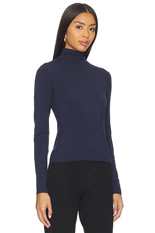 Ripley Rader Turtleneck Top in Navy. Size 4 (L). Also