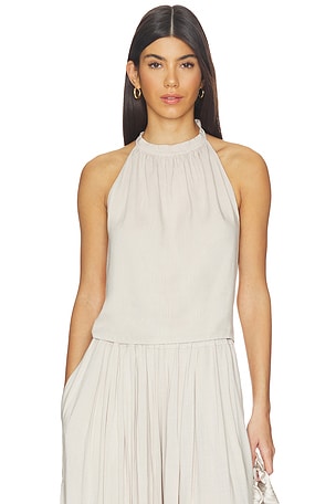 Linen Tie Back Halter Top Ripley Rader